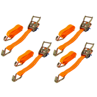 Sæt med fire UNITRAILER 8m/35mm/2t orange transportbånd med strammer