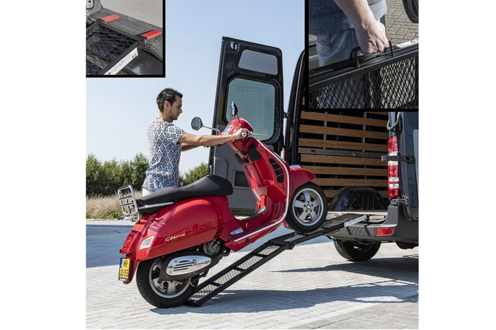 ProPlus 390094 foldbare ramper stål køreramper til trailere 203 cm 680 kg sæt med 2