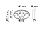 LED arbejdslampe reflektor LAYTZ LY7401 40xLED 4000lm oval