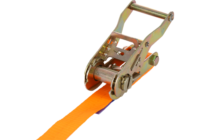 Sæt med fire UNITRAILER 12m/25mm/1t orange transportbånd med strammer