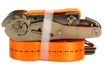 Sæt med fire UNITRAILER 5m/25mm/1t orange transportbånd med strammer