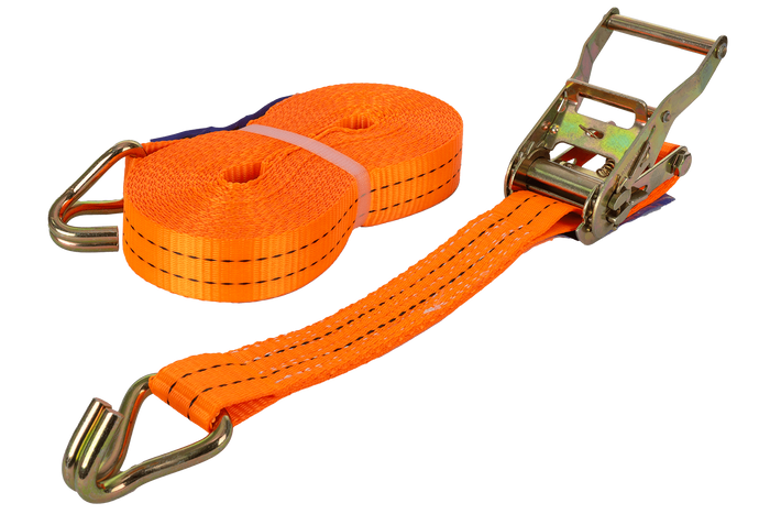 Sæt med fire UNITRAILER 12m/35mm/2t orange transportbånd med strammer