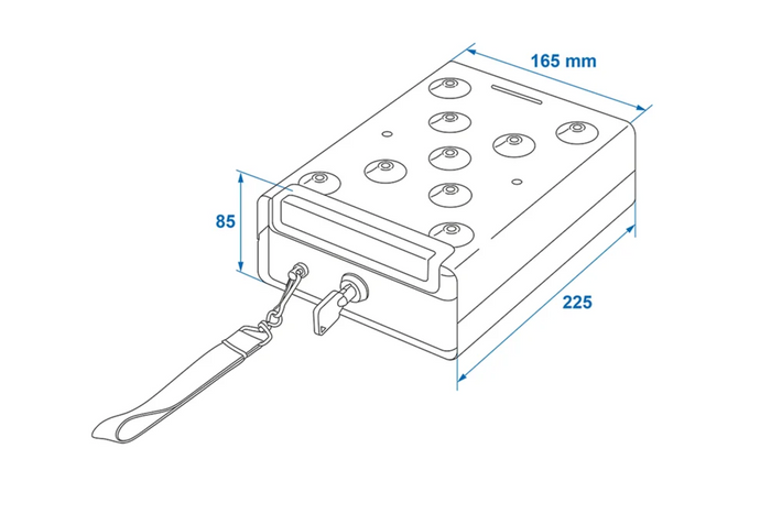 ProPlus 540250 bærbar nøgleboks 225x165x85mm