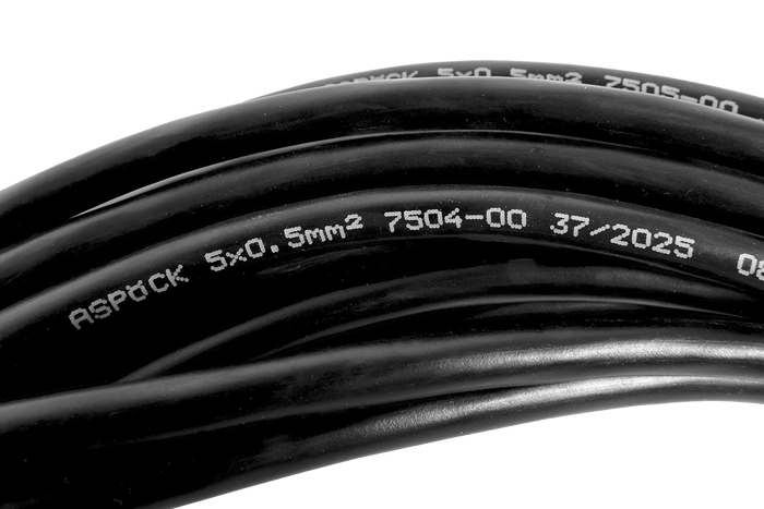 ASPÖCK elinstallation, anhængerledningsnet, 5m, 13-benet stik, 2x 5-benet bajonetter