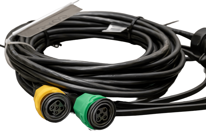 STIKKONTAKT MANTES elektrisk installation anhængerledningsnet 4,7 m 7-PIN stik bajonetstik 2x 5-PIN + 2x 2-PIN